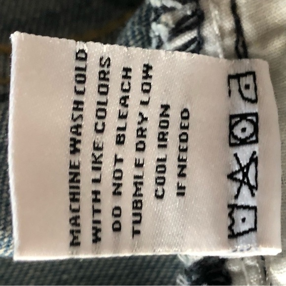 Princess Polly Distressed Skinny Blue Jeans White Zipper Size 4 - Picture 7 of 11